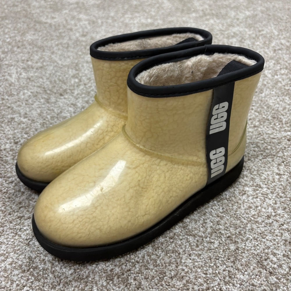 UGG Classic Clear Mini Boots Women 5 Natural Black Waterproof 1112386K